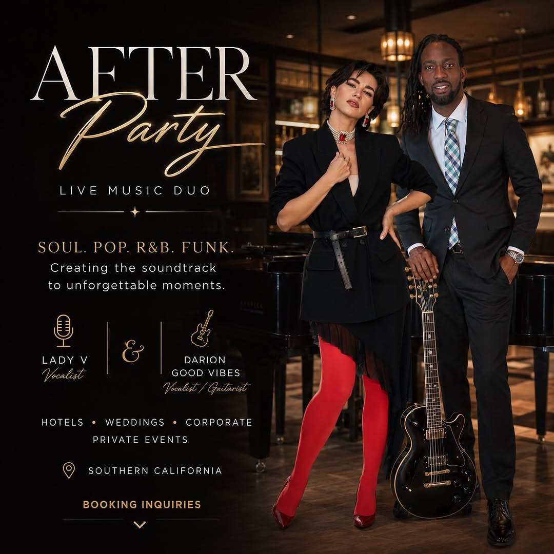 After Party live music duo promotional portrait